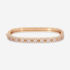 Roberto Coin Pois Moi 18K Rose Gold Diamond 1-Row Square Bangle Bracelet 888691AHBAXS