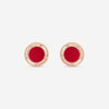 Damiani D. Side 18K Rose & White Gold Diamond & Red Stone Stud Earrings 20086728