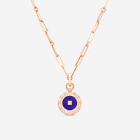 Roberto Coin Obelisco 18K Rose Gold Diamond & Blue Lapis Pendant Necklace 8883122AX19XB - THE SOLIST