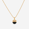 Roberto Coin Mosaic 18K Rose Gold Black Jade & Diamond Pendant Necklace 8883552AX17XB