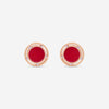 Damiani D. Side 18K Rose & White Gold Diamond & Red Stone Stud Earrings 20086728