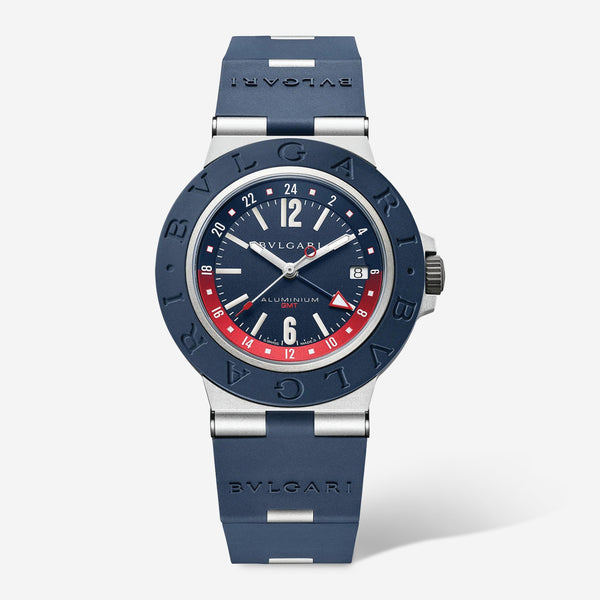 Bulgari Aluminium GMT Titanium Blue Dial Automatic Men's Watch 103554