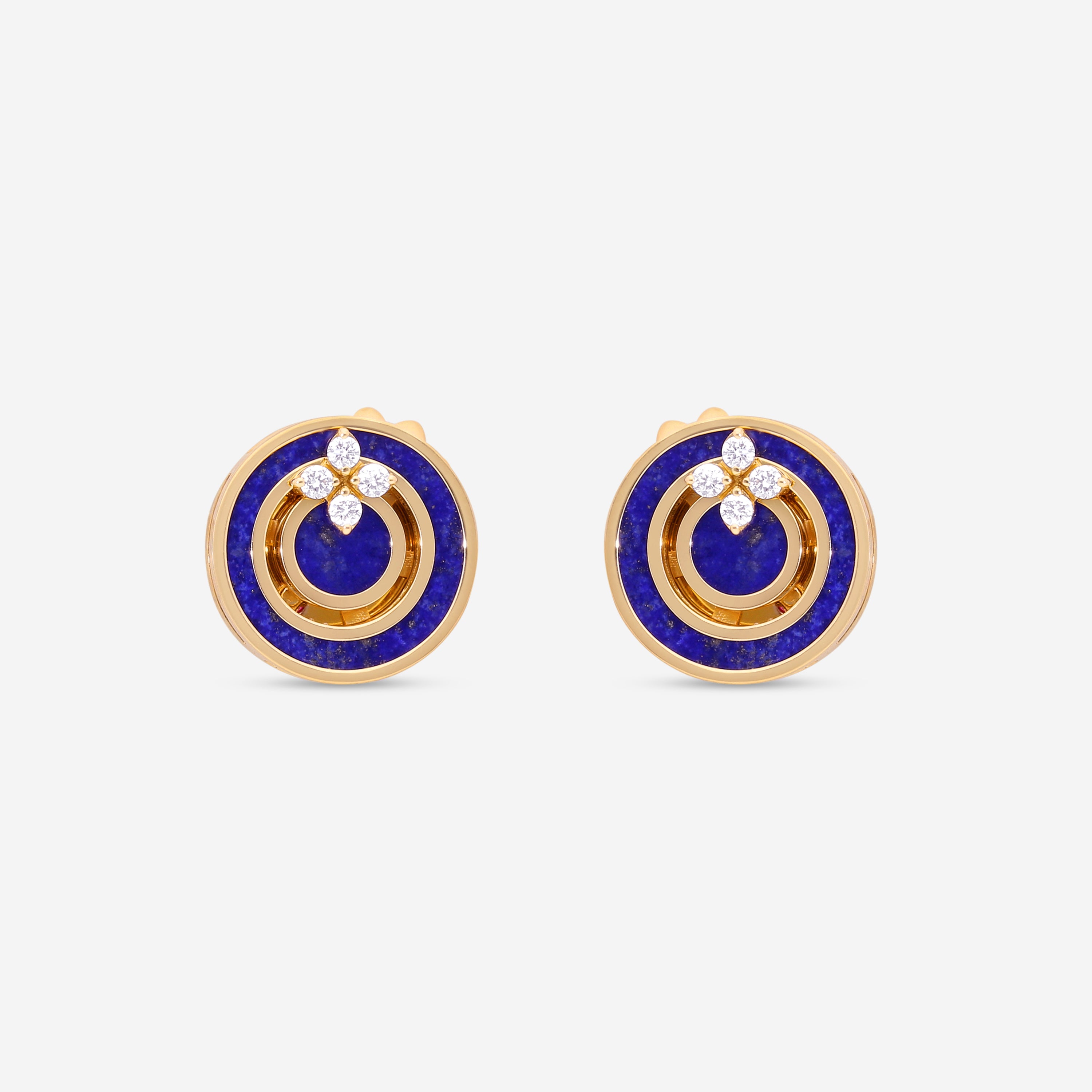 Roberto Coin Love in Verona 18K Rose Gold Diamond & Blue Lapis Stud Earrings 8883126AXERX