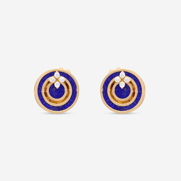 Roberto Coin Love in Verona 18K Rose Gold Diamond & Blue Lapis Stud Earrings 8883126AXERX