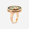 Roberto Coin Love in Verona 18K Rose Gold Diamond, Black Jade & Malachite Ring Sz. 6.5 8883125AX65X