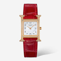Hermès Heure H PM 18K Rose Gold Quartz Ladies Watch W053090WW00