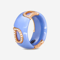 Damiani D. Icon 18K Rose Gold & Ceramic Diamond Band Ring 20072922