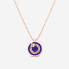 Roberto Coin Love in Verona 18K Rose Gold Diamond & Blue Lapis Pendant Necklace 8883126AX17X