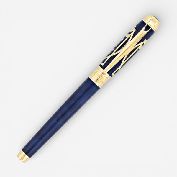 S.T. Dupont Line D Vitruvian Man Blue Prestige Rollerball Pen 412040L