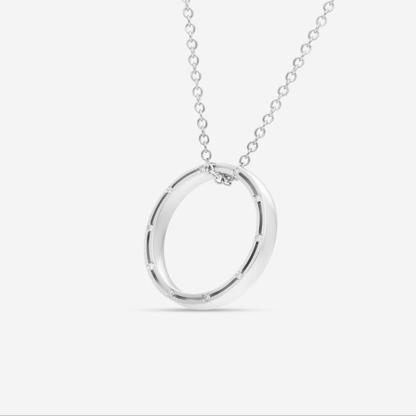 Damiani 18K Whıte Gold Diamond Pendant Necklace 20012010 - THE SOLIST