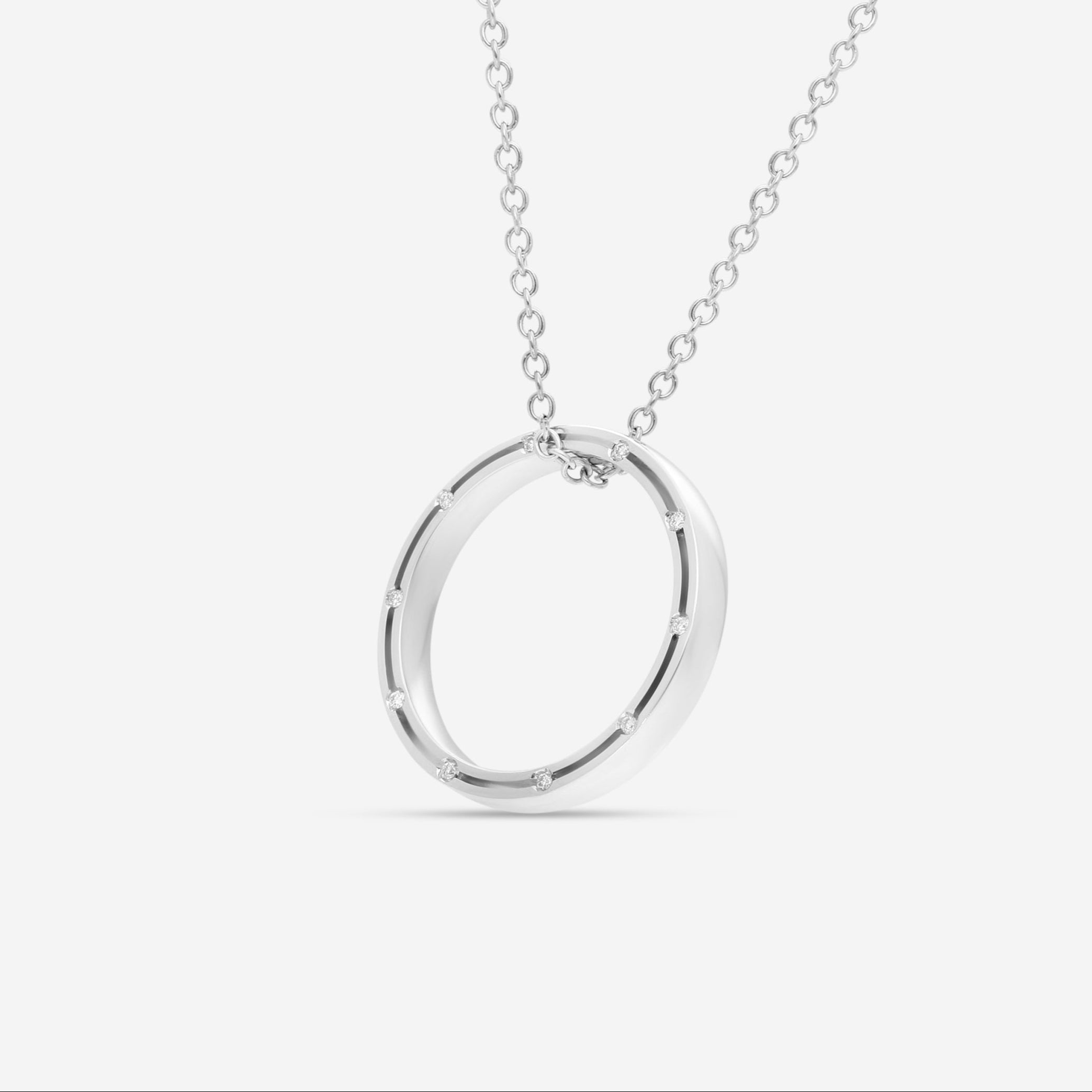 Damiani 18K Whıte Gold Diamond Pendant Necklace 20012010