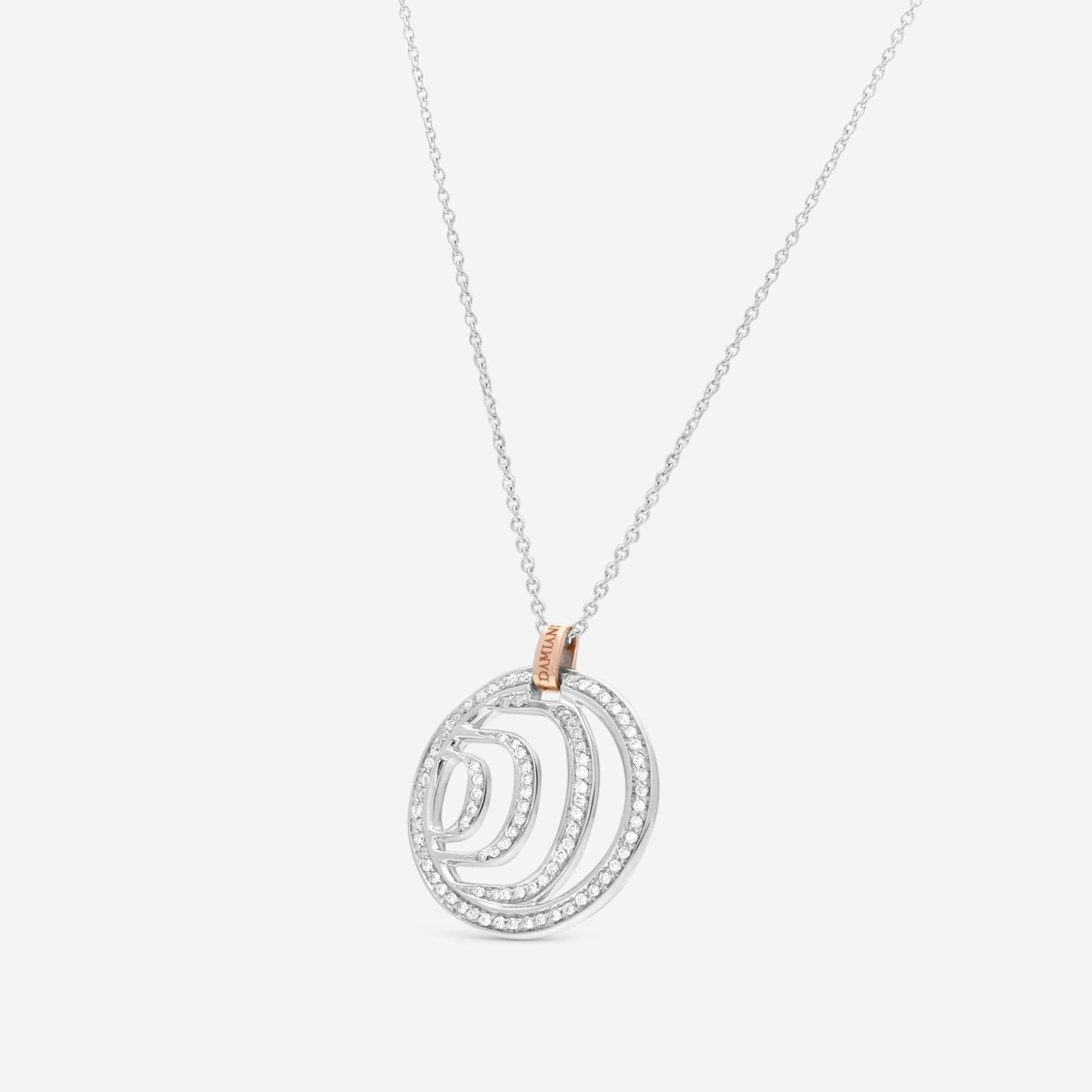 Damiani 18K White & Rose Gold Diamond Pendant Necklace 20023973