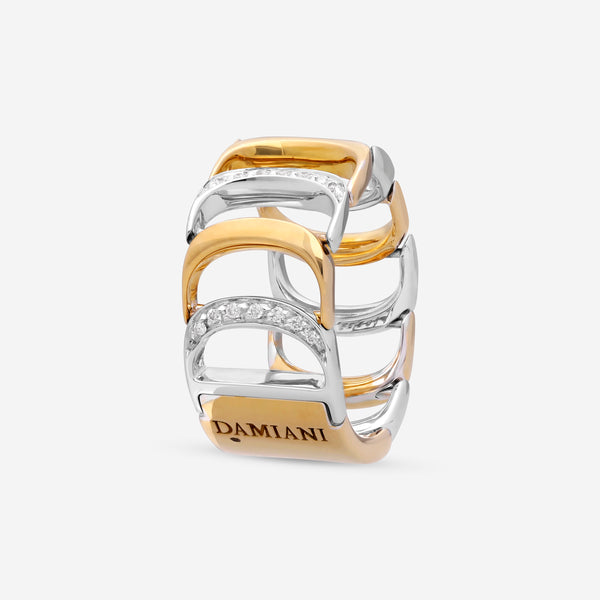 Damiani 18K Yellow Gold and 18K White Gold, Diamond Band Ring 108863