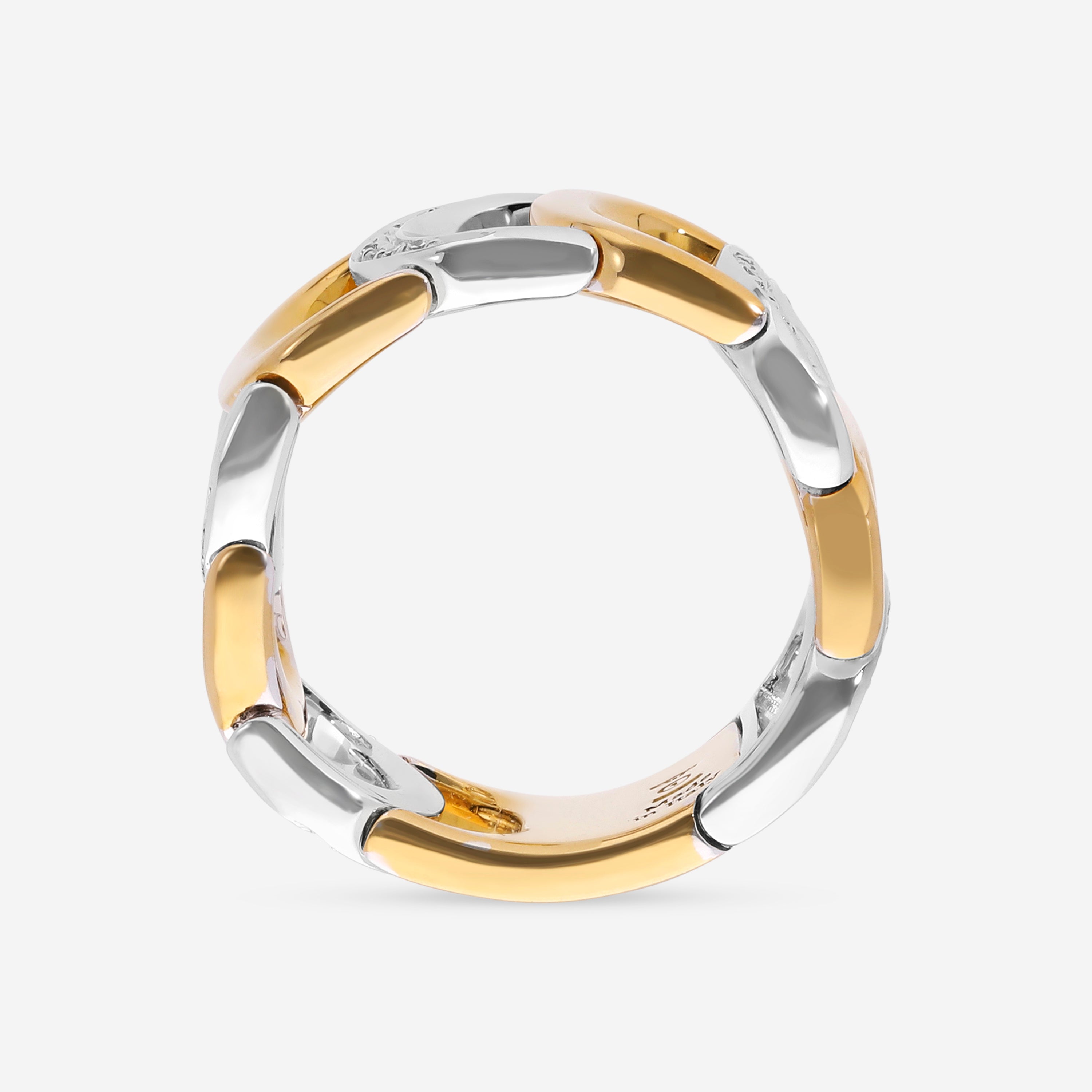 Damiani 18K Yellow Gold and 18K White Gold, Diamond Band Ring - THE SOLIST