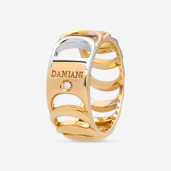 Damiani 18K Yellow Gold and 18K White Gold, Diamond Band Ring 20027894 - THE SOLIST