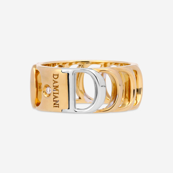 Damiani 18K Yellow Gold and 18K White Gold, Diamond Band Ring 20027894 - THE SOLIST