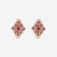Damiani 18K Rose Gold Diamond & Granate Stud Earrings 20028325 - THE SOLIST