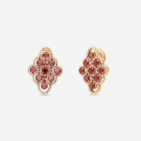 Damiani 18K Rose Gold Diamond & Granate Stud Earrings 20028325 - THE SOLIST