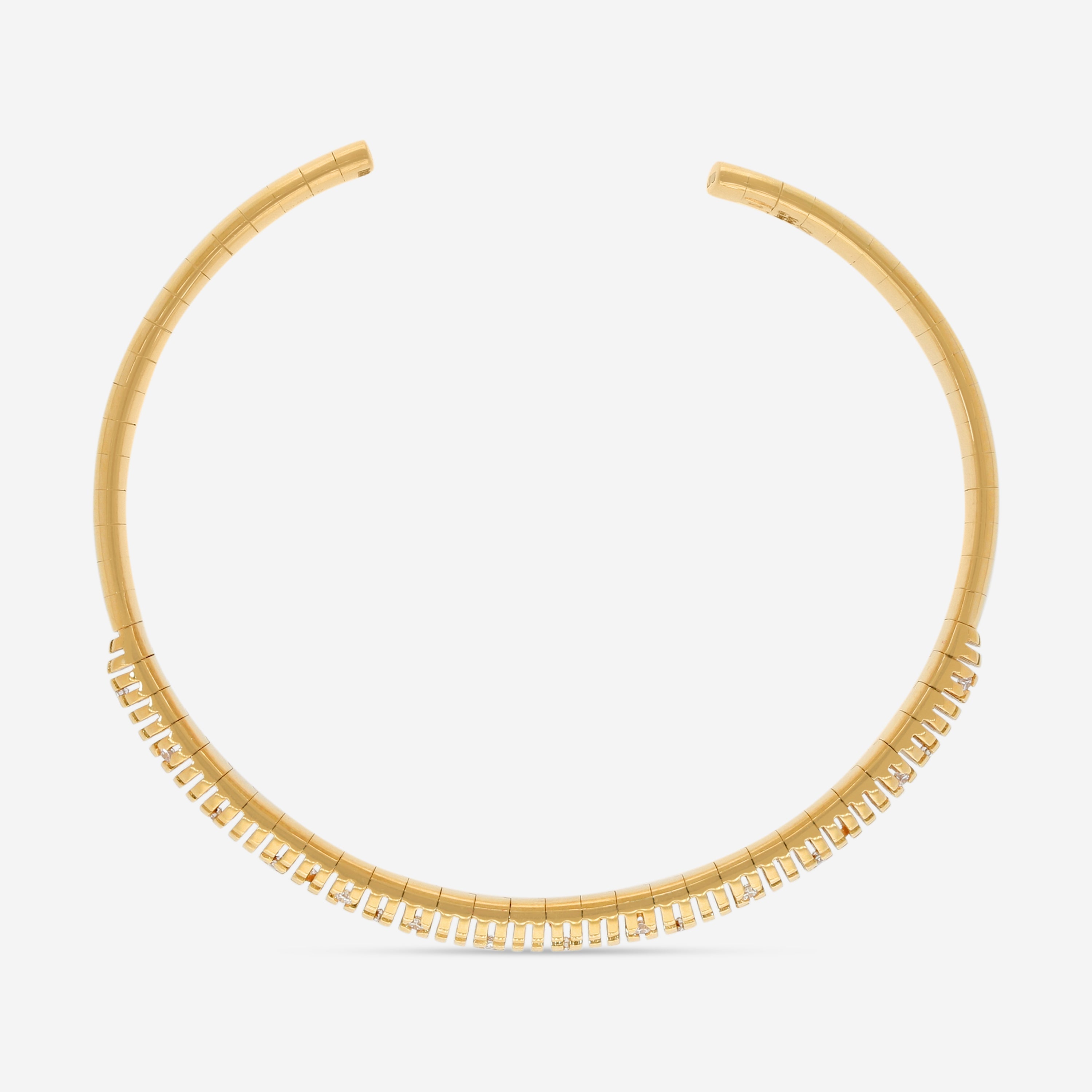 Damiani 18K Yellow Gold Diamond Bangle Bracelet 20038901