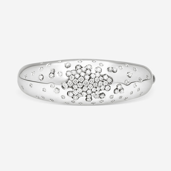Damiani 18K White Gold Diamond Bangle Bracelet 20039153