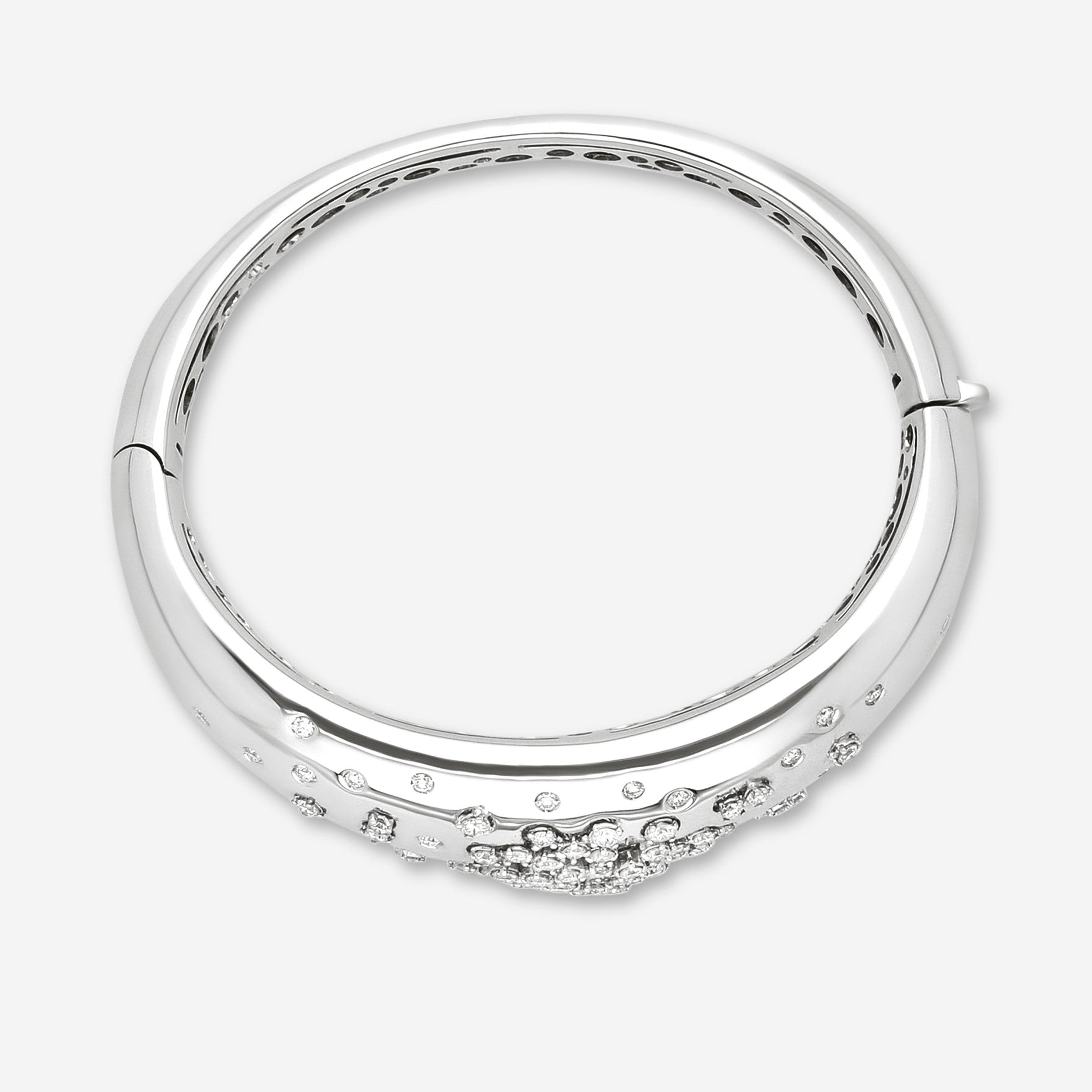 Damiani 18K White Gold Diamond Bangle Bracelet 20039153