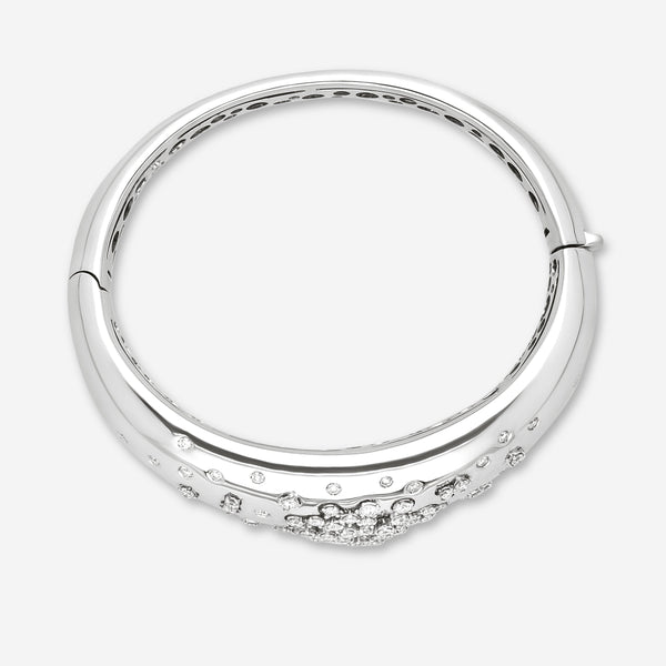 Damiani 18K White Gold Diamond Bangle Bracelet 20039153