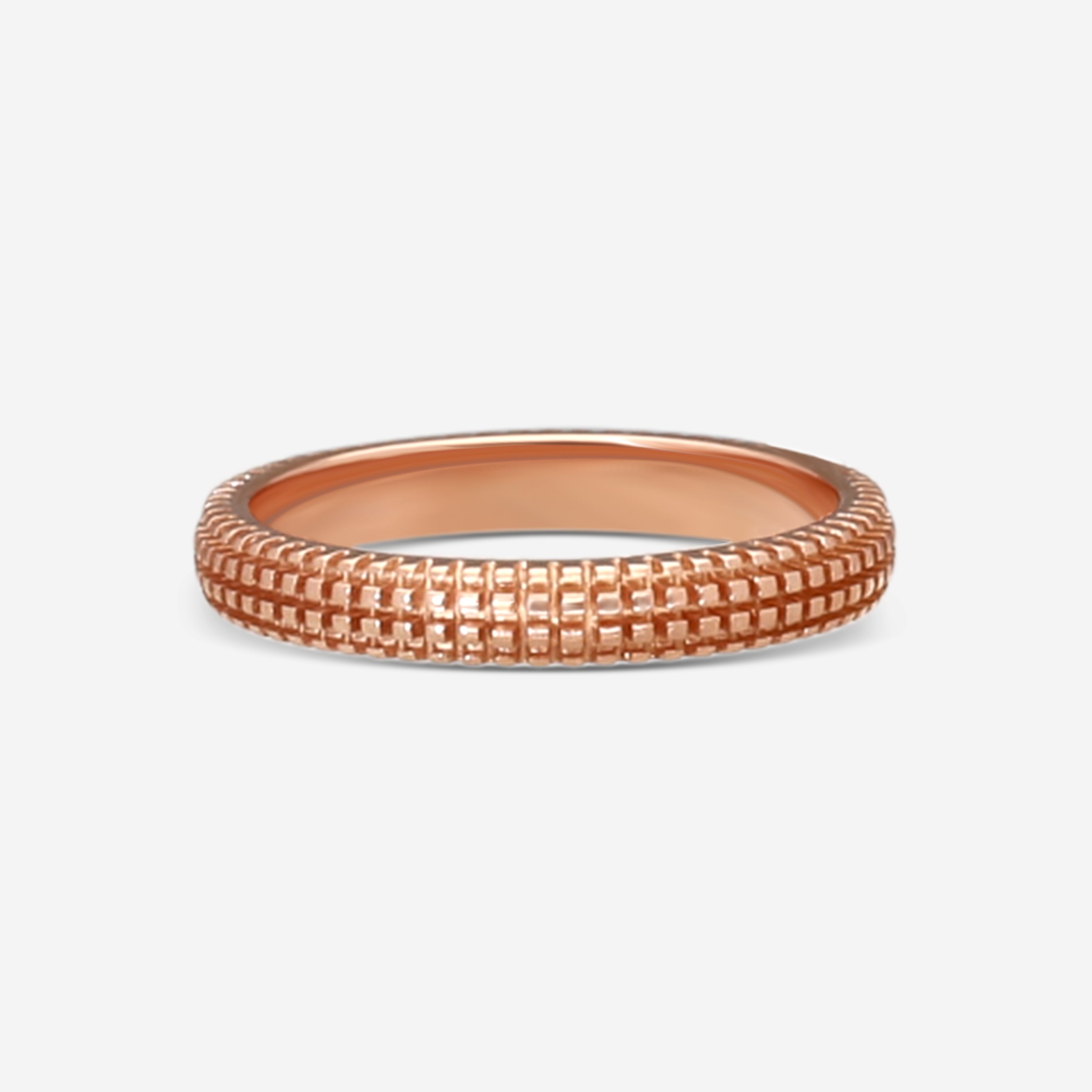 Damiani 18K Rose Gold Diamond Band Ring Sz. 7.75 20042328 - THE SOLIST