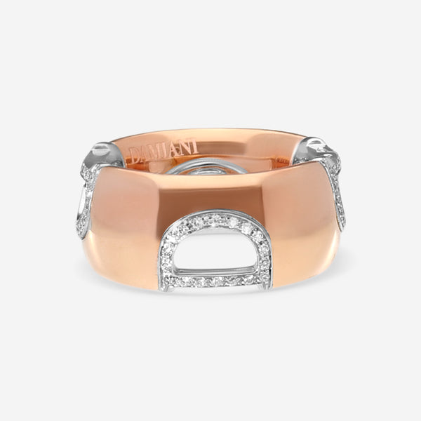 Damiani 18K Rose & White Gold Diamond Band Ring Sz. 5.5 20049328 - THE SOLIST