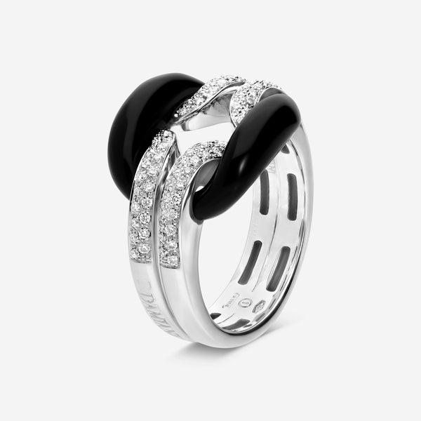 Damiani 18K White Gold, Black Onyx and Diamond Statement Ring 20054851 - THE SOLIST