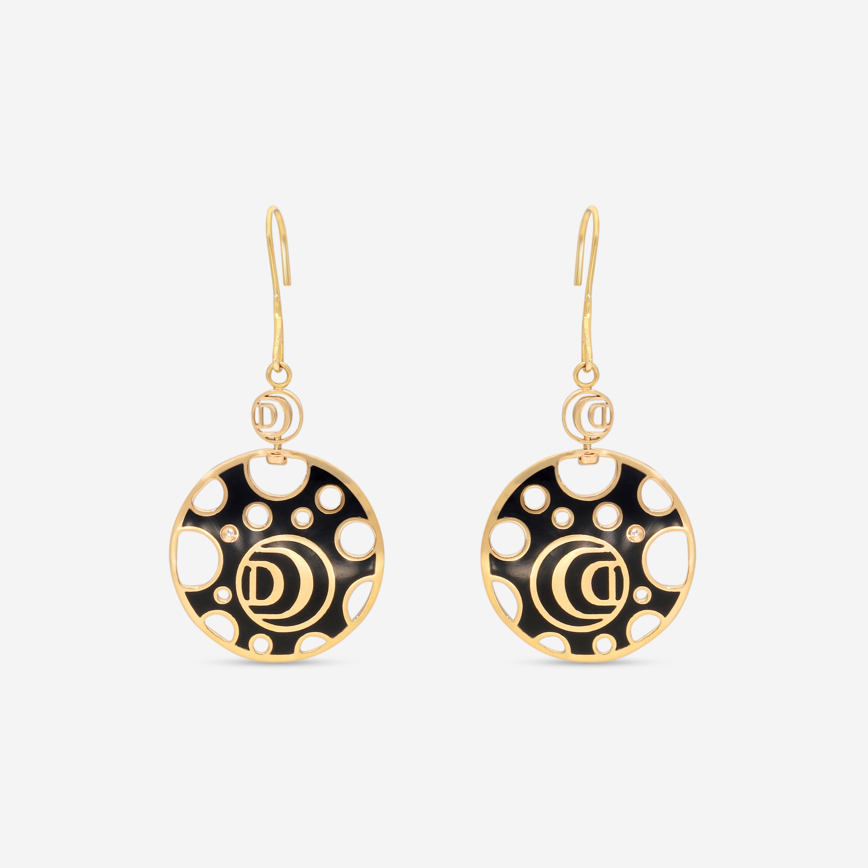 Damiani 18K Rose Gold & Ceramic Diamond Drop Earrings 20058582 - THE SOLIST