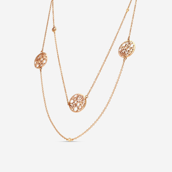 Damiani Damianissima 18K Rose Gold Diamond Station Necklace 20058630 - THE SOLIST