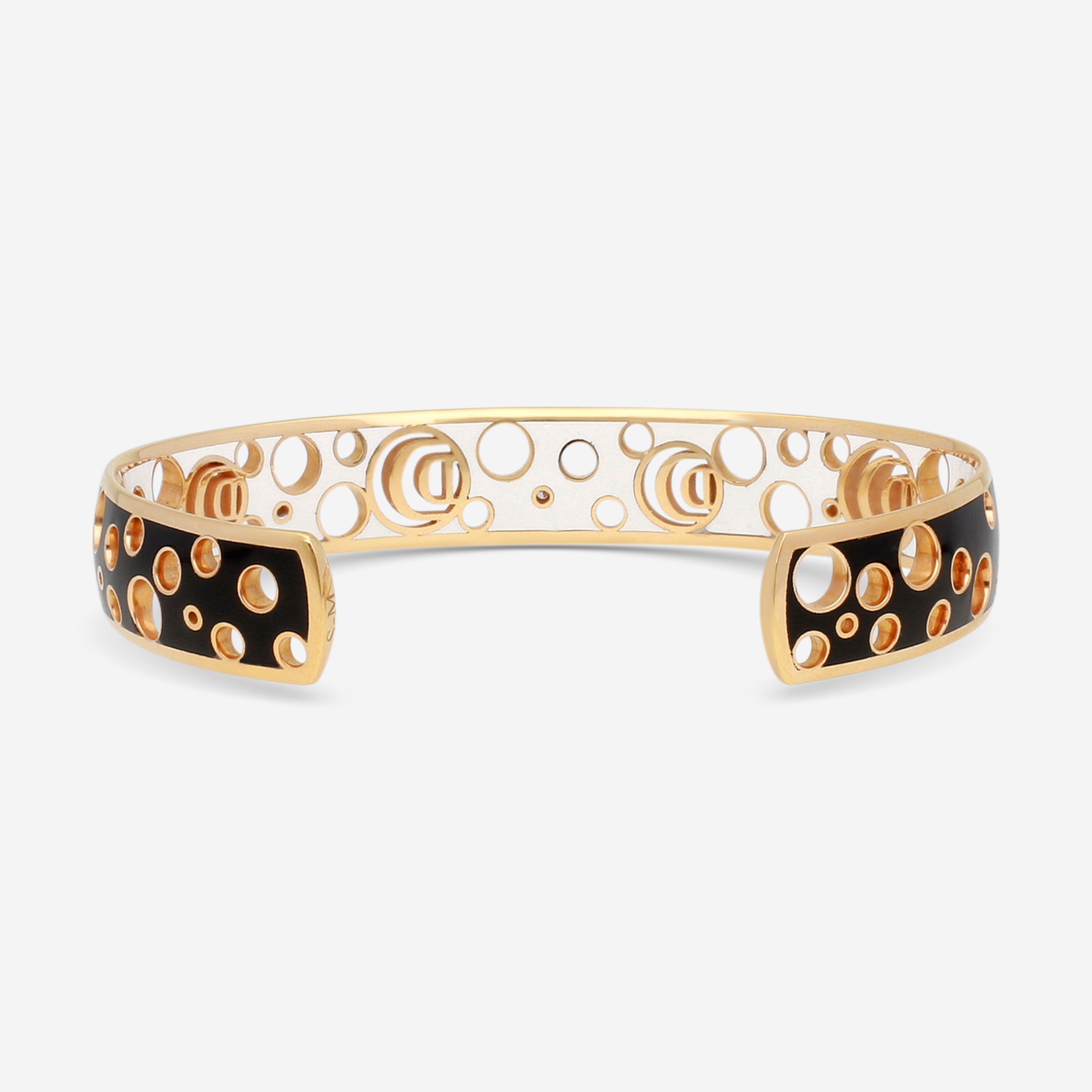 Damiani 18K Rose Gold & Ceramic Diamond Cuff Bracelet 20059247 - THE SOLIST