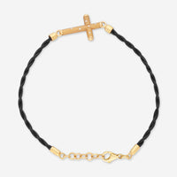 Damiani 18K Rose Gold & Brown Leather Diamond Cord Bracelet 20062149 - THE SOLIST