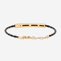 Damiani 18K Rose Gold & Brown Leather Diamond Cord Bracelet 20062153 - THE SOLIST