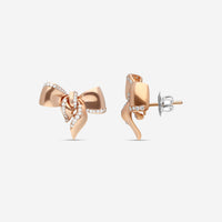 Damiani 18K Rose Gold Diamond Bow Stud Earrings 20068546