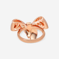 Damiani 18K Rose Gold Diamond Bow Ring Sz. 7.25 20068762
