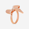 Damiani 18K Rose Gold Diamond Bow Ring Sz. 7.25 20068762