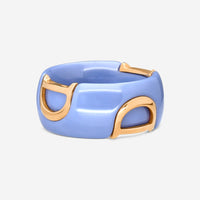 Damiani 18K Rose Gold & Ceramic Diamond Band Ring Sz. 6.25 20082244