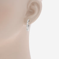 Damiani 18K White Gold and Diamond Hoop Earrings 105634 - THE SOLIST