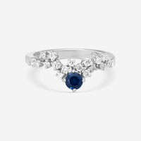 Damiani 18K White Gold Diamond & Sapphire Ring Sz. 6.25 20075429