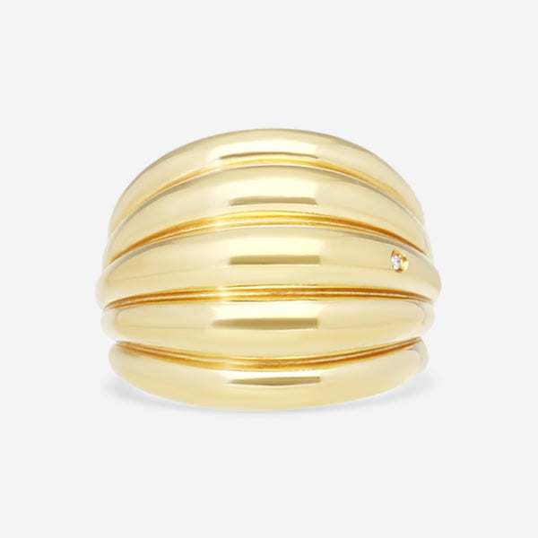 Damiani 18K Yellow Gold Diamond Band Ring Sz. 6.25 20076810 - THE SOLIST