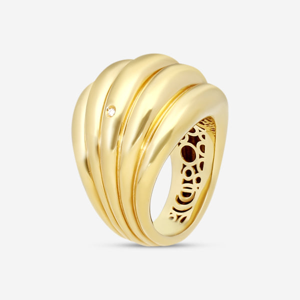 Damiani 18K Yellow Gold Diamond Band Ring Sz. 6.25 20076810 - THE SOLIST