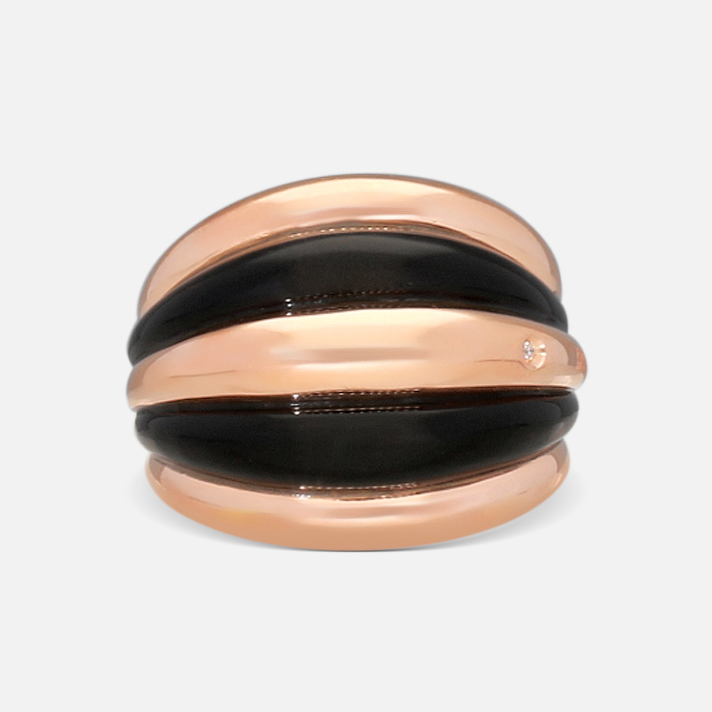 Damiani 18K Rose Gold Diamond Band Ring Sz. 6.25 20076819 - THE SOLIST
