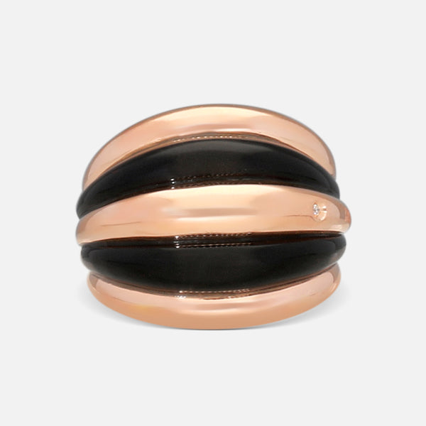 Damiani 18K Rose Gold Diamond Band Ring Sz. 6.25 20076819 - THE SOLIST