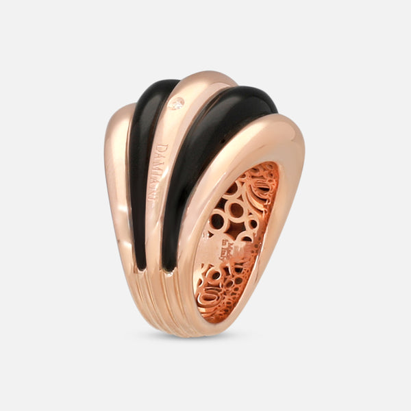Damiani 18K Rose Gold Diamond Band Ring Sz. 6.25 20076819 - THE SOLIST