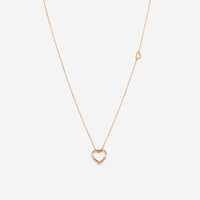 Damiani 18K Rose Gold Diamond Heart Pendant Necklace 20076846