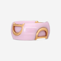 Damiani 18K Rose Gold & Pink Ceramic Diamond Band Ring Sz. 6.25 20077110 - THE SOLIST