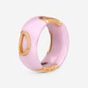 Damiani 18K Rose Gold & Pink Ceramic Diamond Band Ring Sz. 6.25 20077110 - THE SOLIST