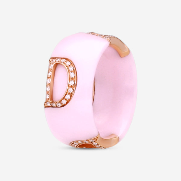 Damiani 18K Rose Gold & Ceramic Diamond Band Ring Sz. 5.5 20078431 - THE SOLIST