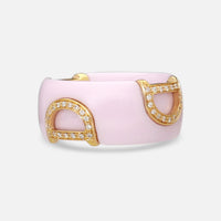Damiani 18K Gold & Ceramic Diamond Band Ring 20082257 - THE SOLIST
